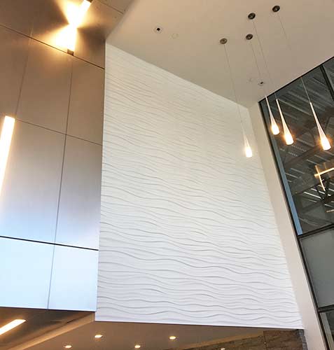 custom ceiling sculptural wall
