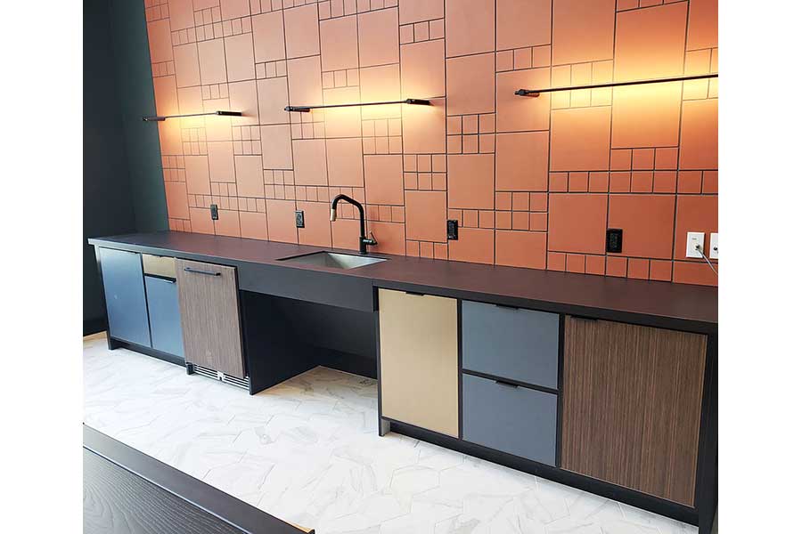 Custom counter area