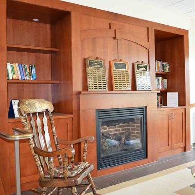 Fireplace mantel & shelving