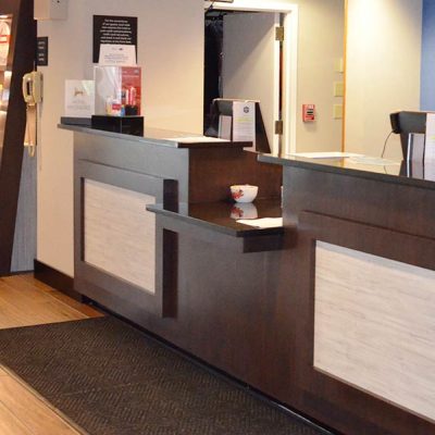 Hampton Inn lobby desk